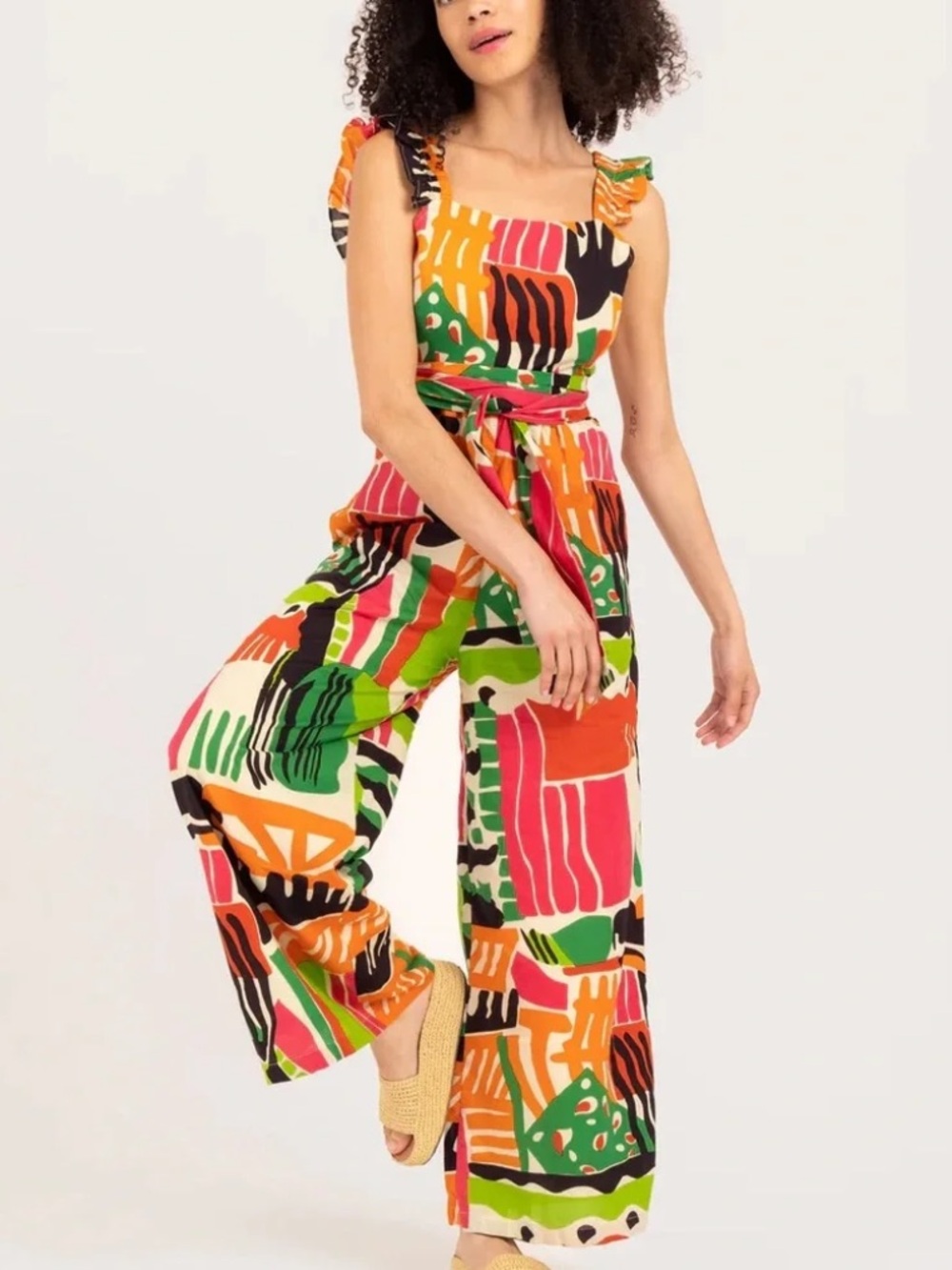 Anthropologie Bel Kazan Organic Cotton Evie Rio Printed Jumpsuit